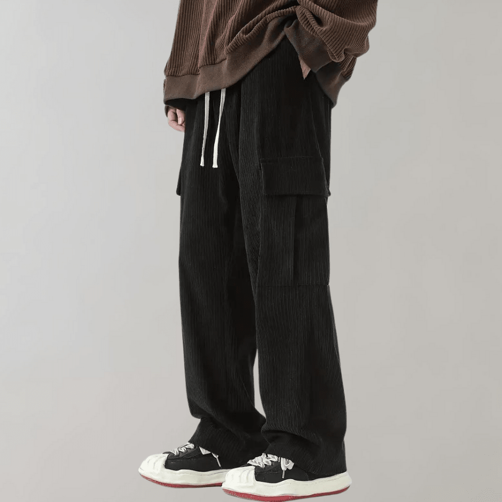 Men's Corduroy Wide Leg Cargos