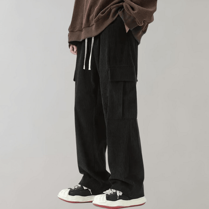 Men's Corduroy Wide Leg Cargos