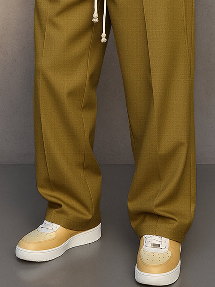 Men's Pleated Wide Leg Trousers