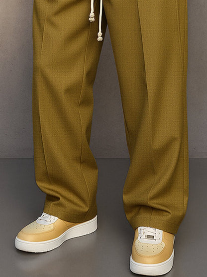 Men's Pleated Wide Leg Trousers