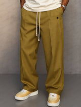 Men's Pleated Wide Leg Trousers
