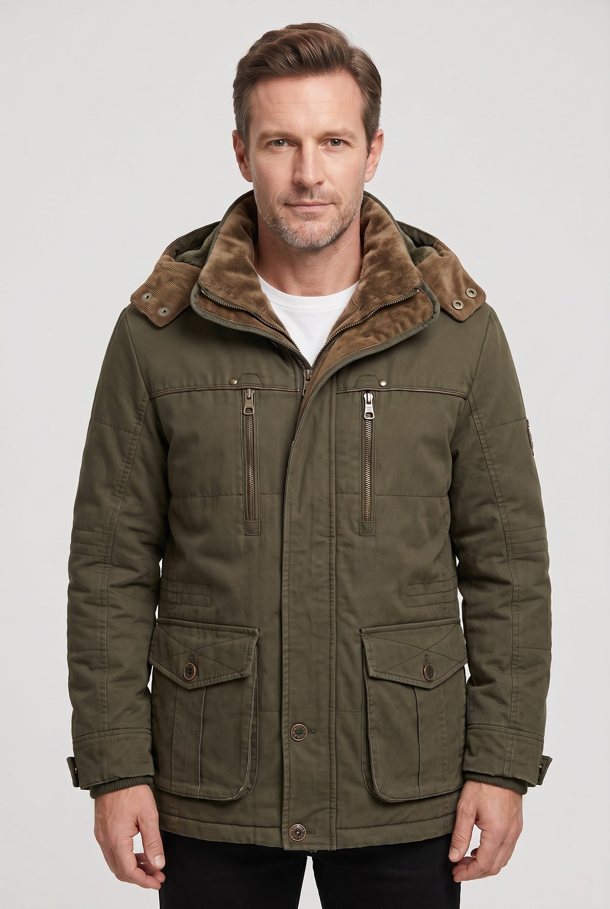 Men's Hooded Zip Casual Jacket
