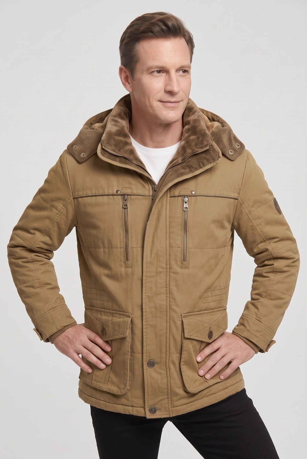 Men's Hooded Zip Casual Jacket
