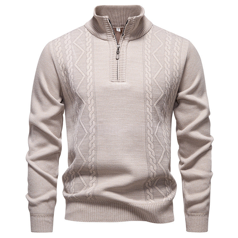 Men's Half Zip Knit Jumper