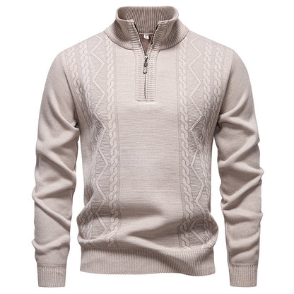 Men's Half Zip Knit Jumper