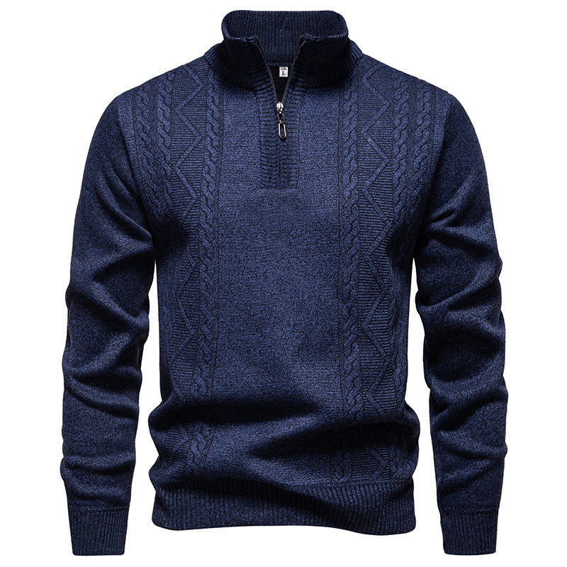Men's Half Zip Knit Jumper