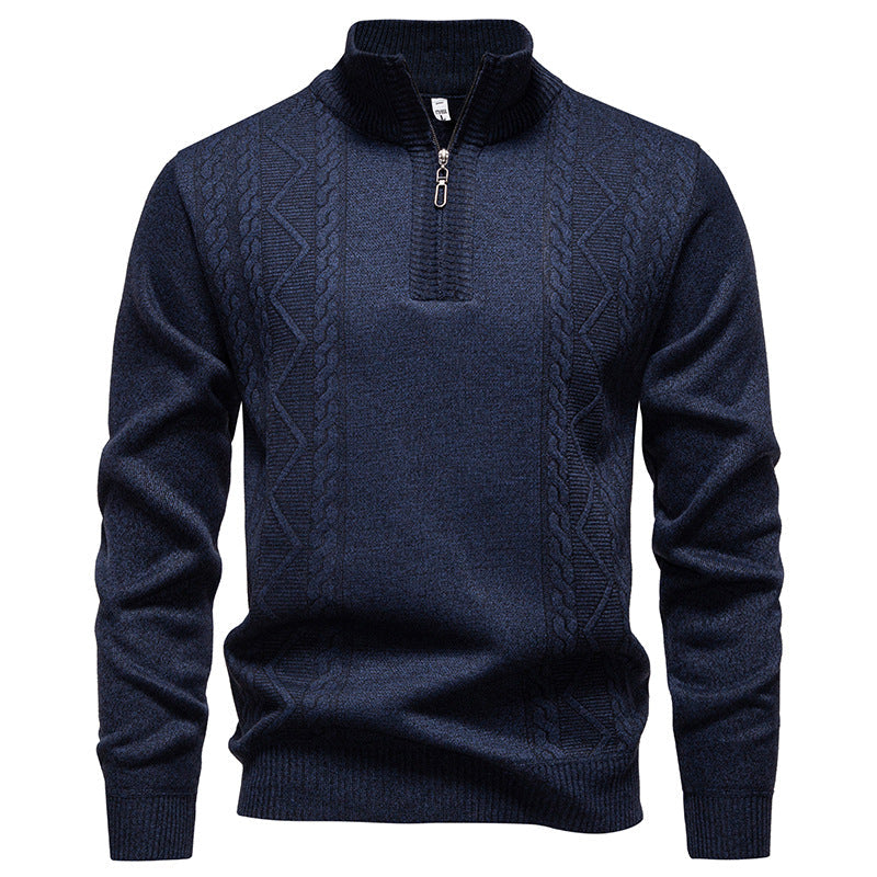 Men's Half Zip Knit Jumper