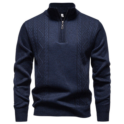 Men's Half Zip Knit Jumper