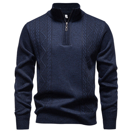 Men's Half Zip Knit Jumper