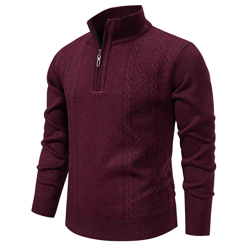 Men's Half Zip Knit Jumper