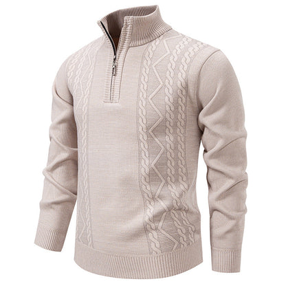 Men's Half Zip Knit Jumper