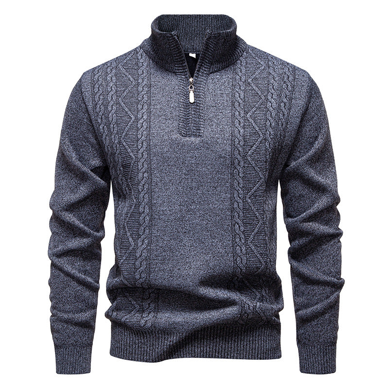 Men's Half Zip Knit Jumper