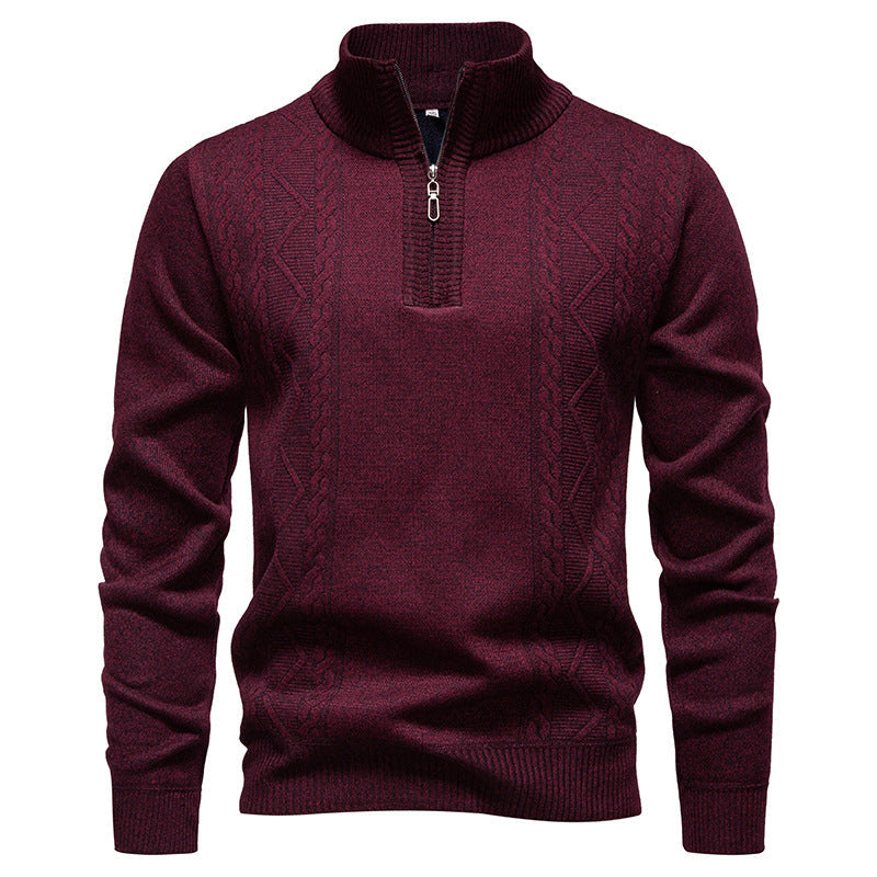 Men's Half Zip Knit Jumper