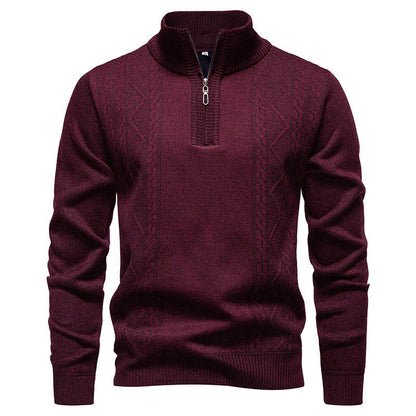 Men's Half Zip Knit Jumper
