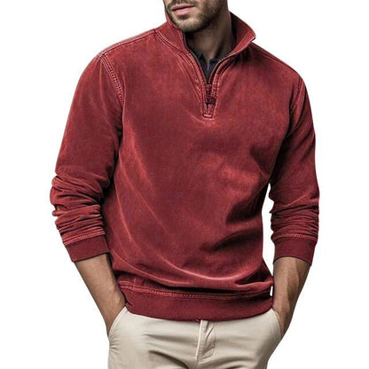 Men's Stand Collar Knit Jumper