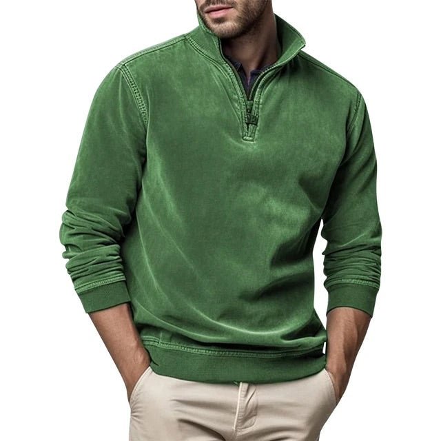 Men's Stand Collar Knit Jumper