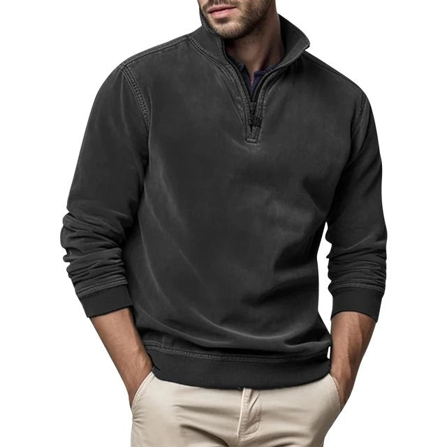 Men's Stand Collar Knit Jumper