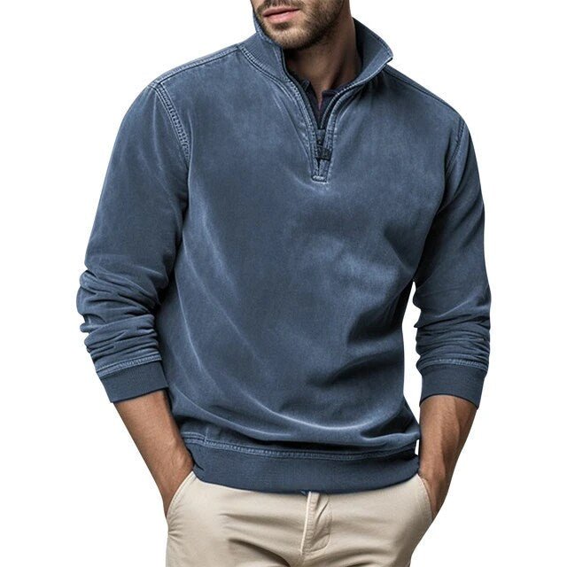 Men's Stand Collar Knit Jumper