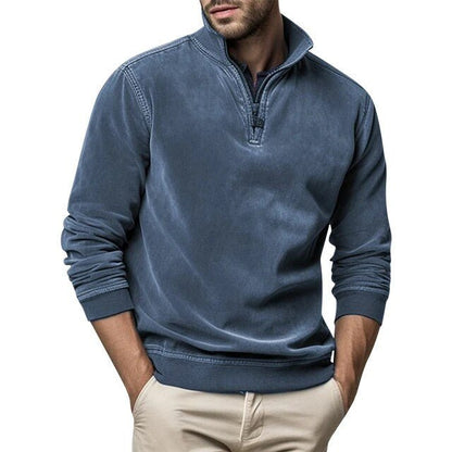 Men's Stand Collar Knit Jumper