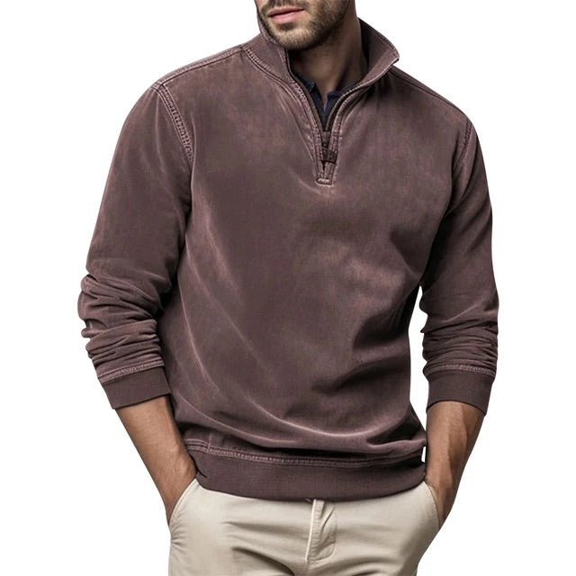 Men's Stand Collar Knit Jumper