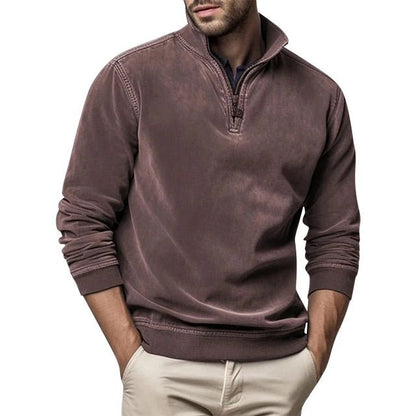 Men's Stand Collar Knit Jumper