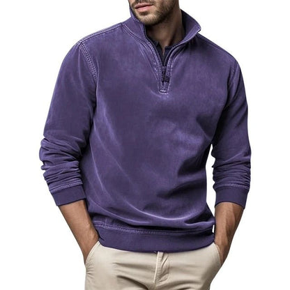 Men's Stand Collar Knit Jumper