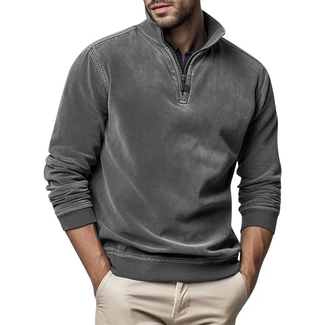 Men's Stand Collar Knit Jumper