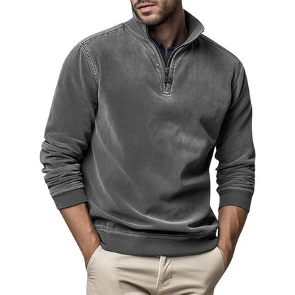 Men's Stand Collar Knit Jumper