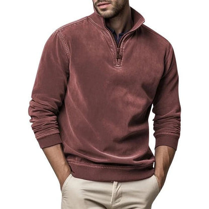 Men's Stand Collar Knit Jumper