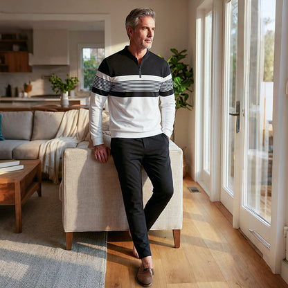 Men's Quarter Zip Knit Jumper
