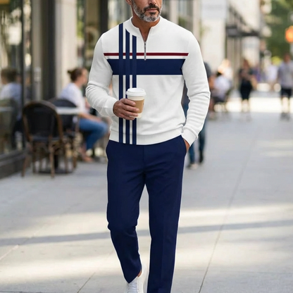 Men's Quarter Zip Knit Jumper