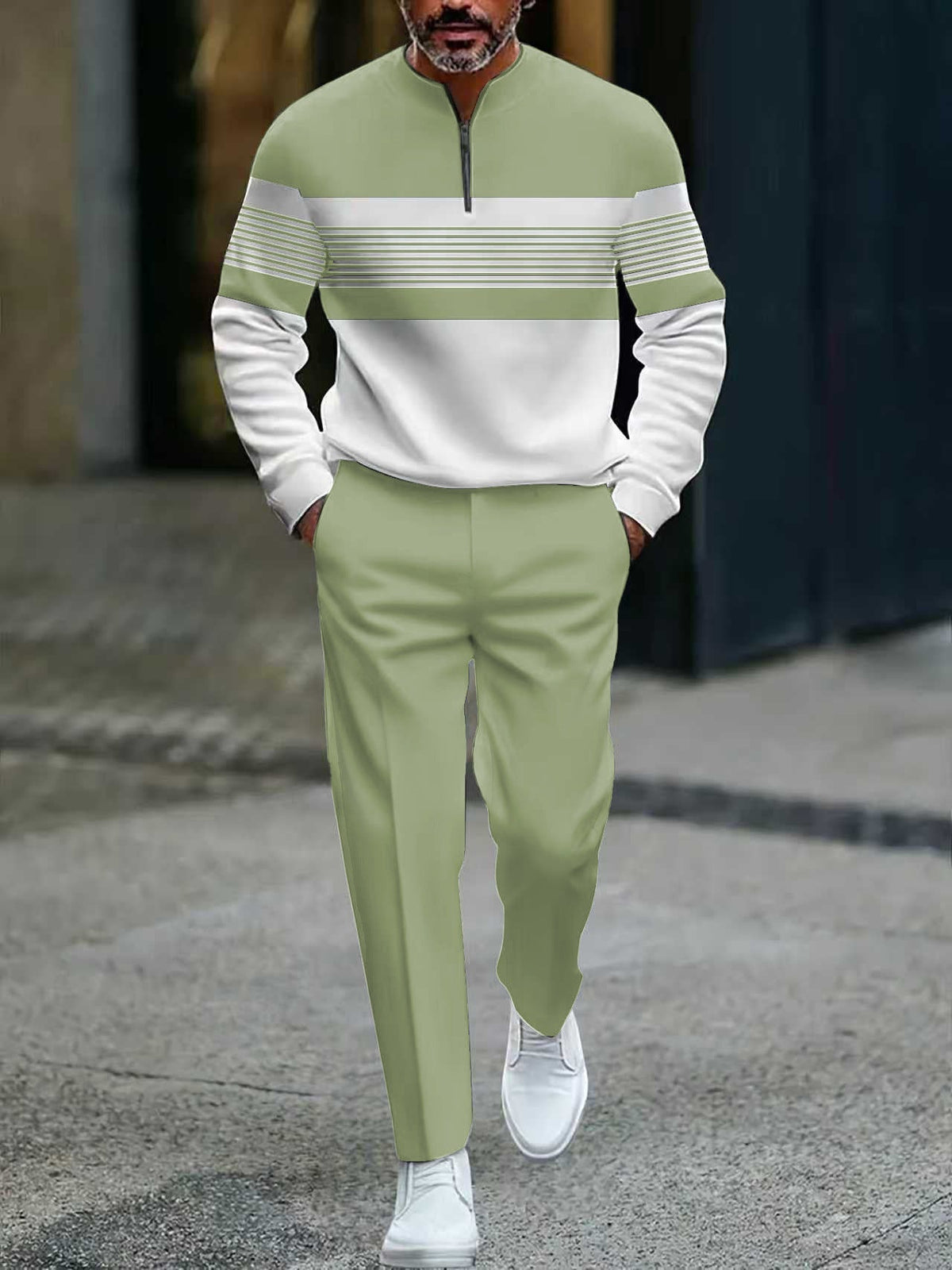 Men's Quarter Zip Knit Jumper