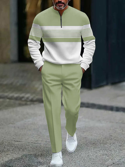 Men's Quarter Zip Knit Jumper