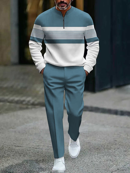 Men's Quarter Zip Knit Jumper