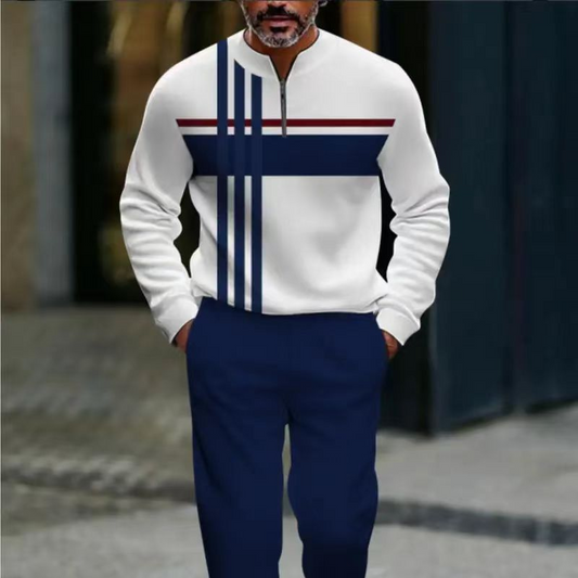 Men's Quarter Zip Knit Jumper