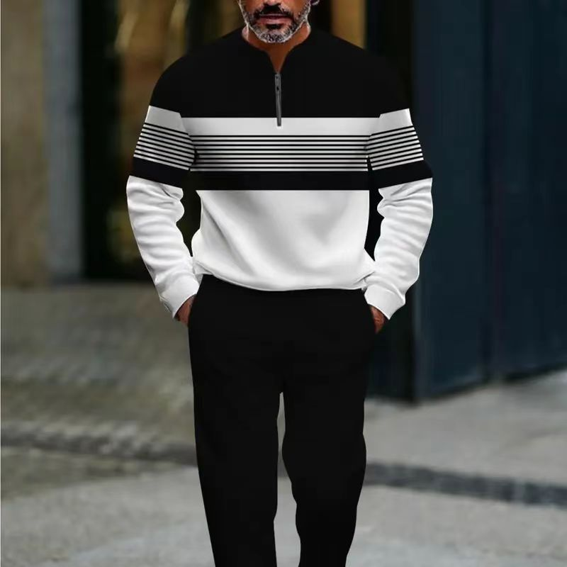 Men's Quarter Zip Knit Jumper