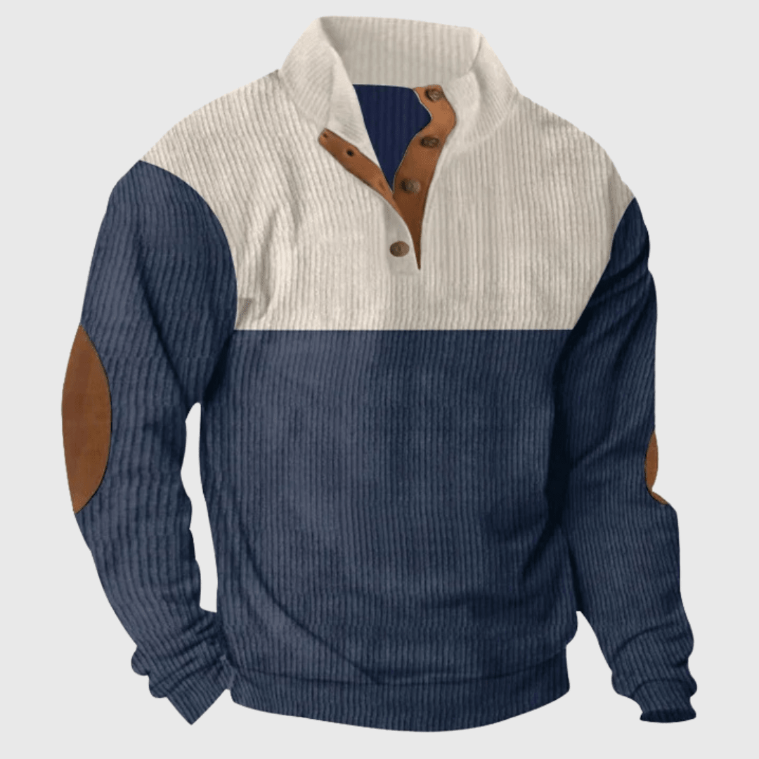 Men's Regular Fit Stand-Collar Jumper