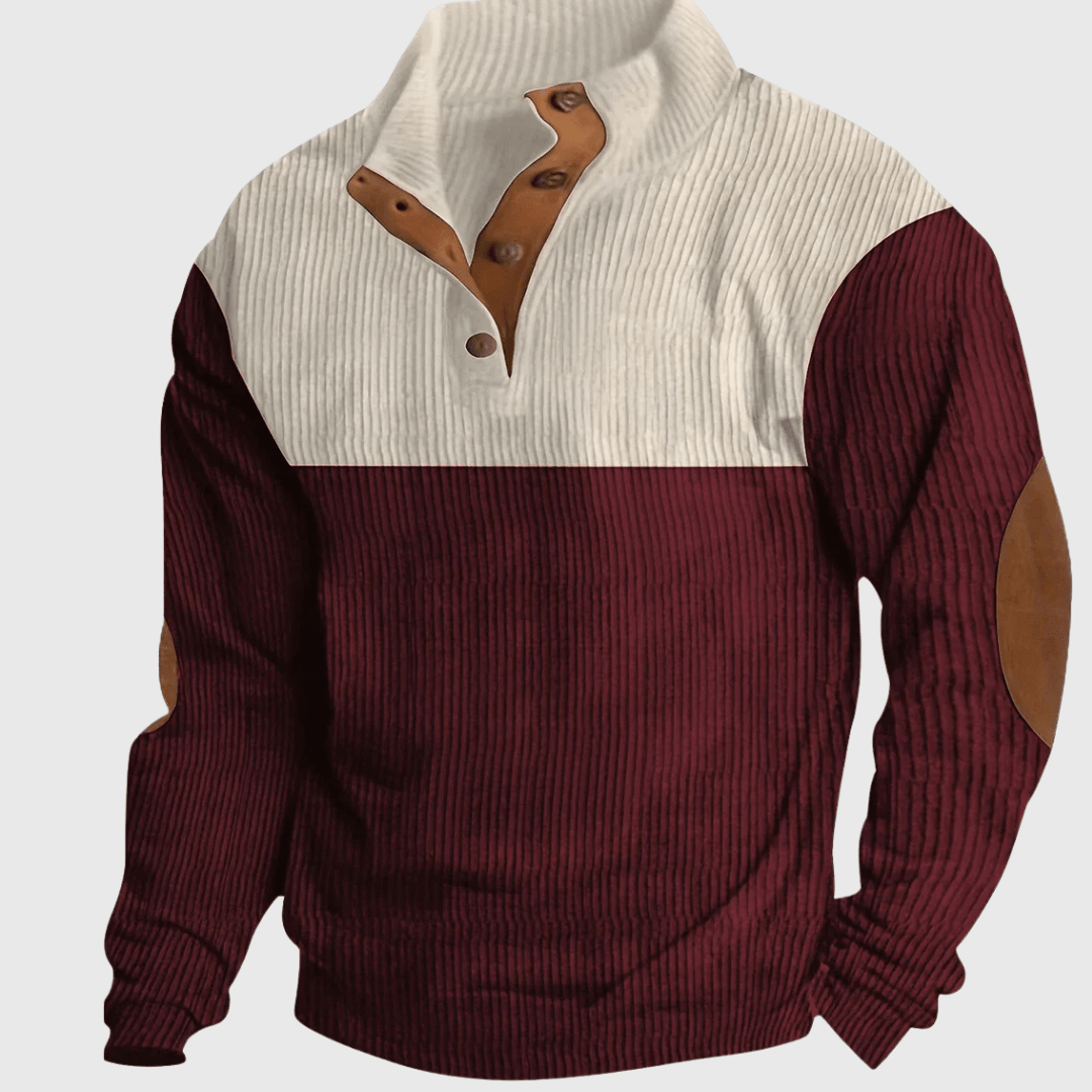 Men's Regular Fit Stand-Collar Jumper