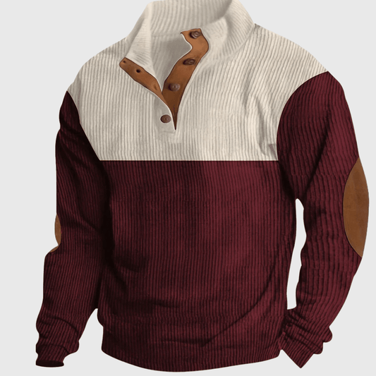 Men's Regular Fit Stand-Collar Jumper