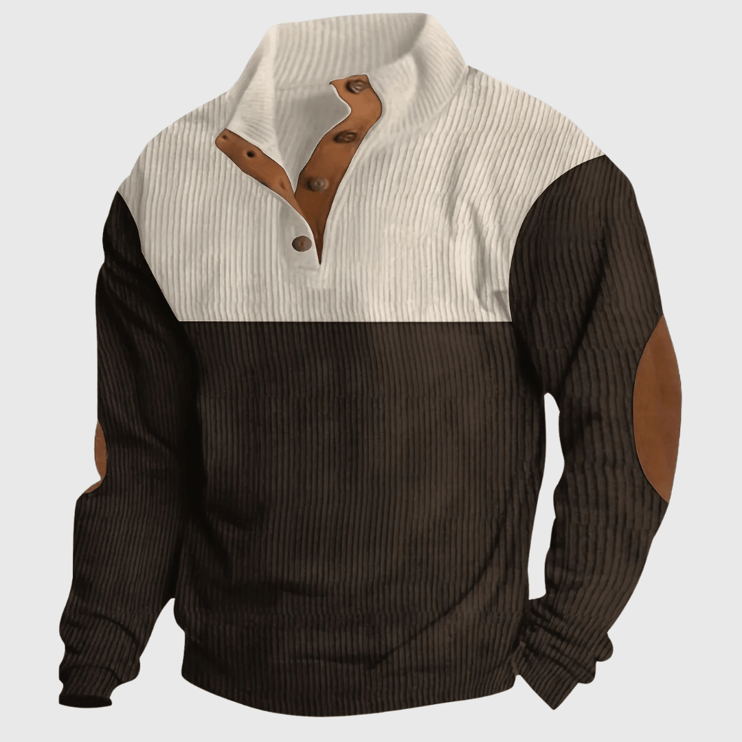 Men's Regular Fit Stand-Collar Jumper