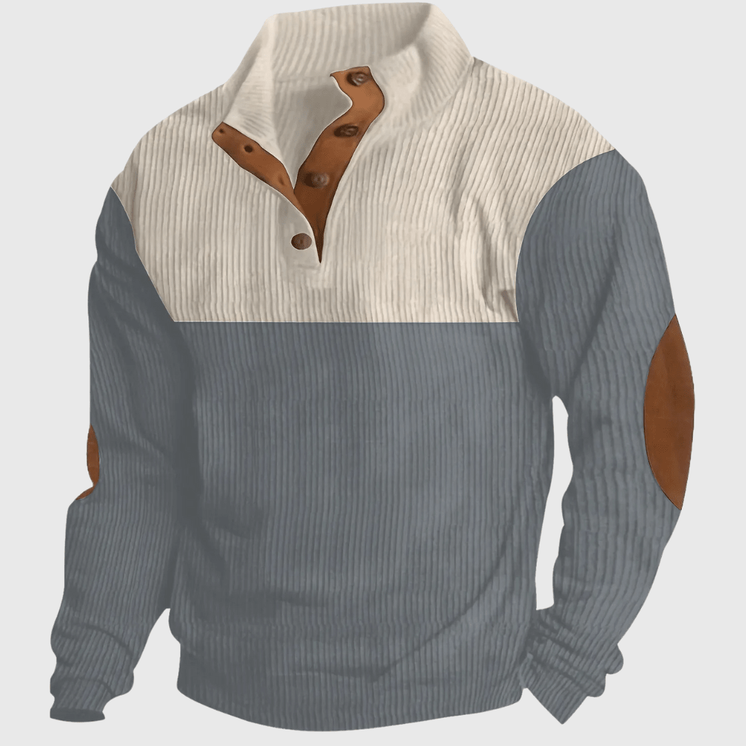 Men's Regular Fit Stand-Collar Jumper