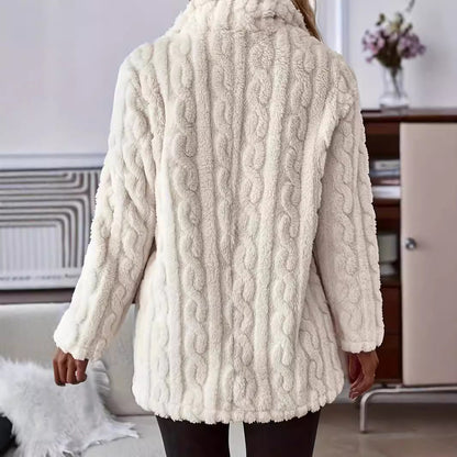 Women's Textured Teddy Winter Coat