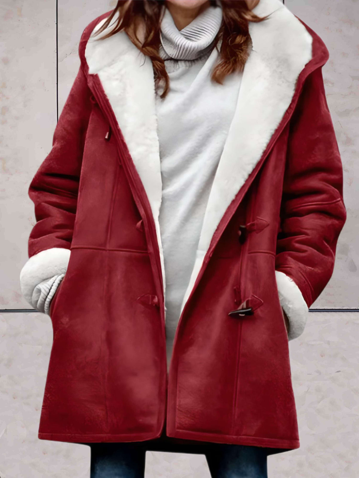 Women's Sherpa Lined Suede Coat