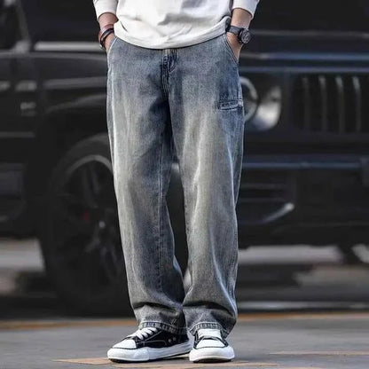 Men's Stonewashed Casual Denim Jeans