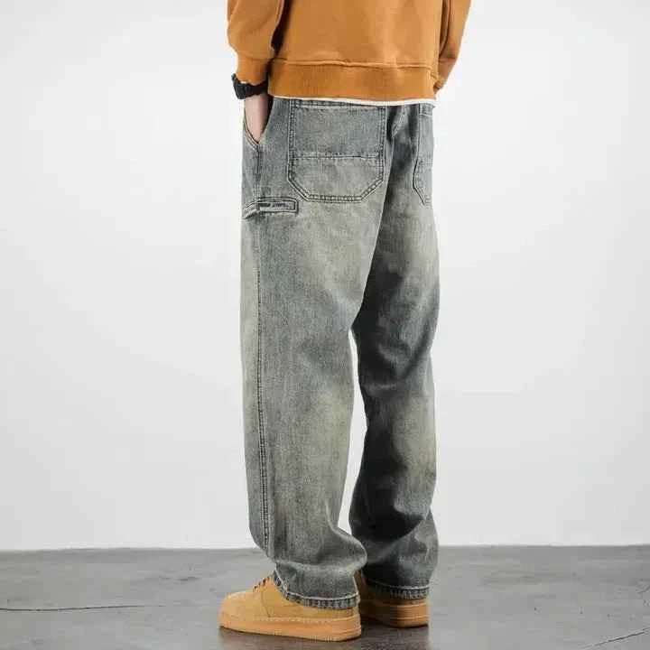 Men's Stonewashed Casual Denim Jeans