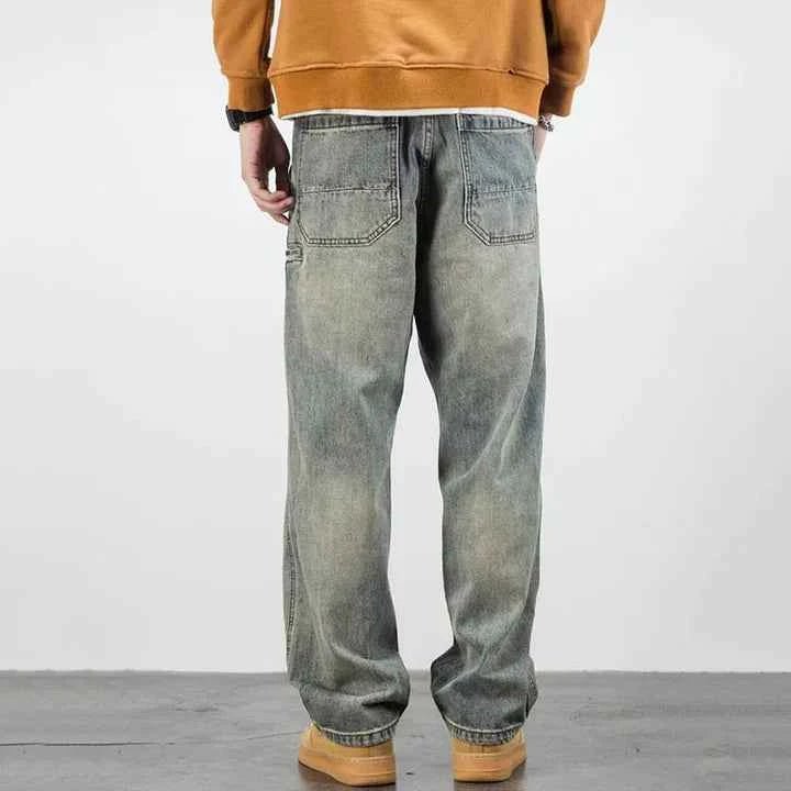 Men's Stonewashed Casual Denim Jeans