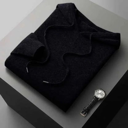 Men's Casual Knit Hooded Jumper