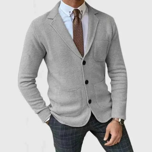 Men's Tailored Knit Blazer Jacket