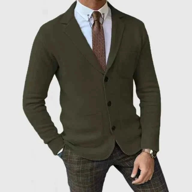 Men's Tailored Knit Blazer Jacket