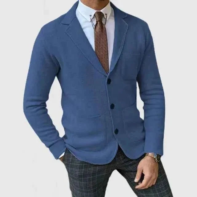 Men's Tailored Knit Blazer Jacket